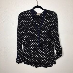 Vanessa Virginia Half Button Down Blouse Top 6